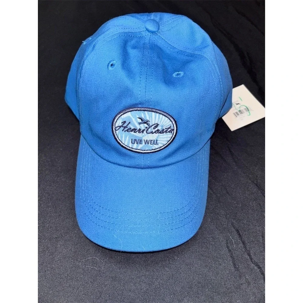 Henri Costa‎ Coastal Live Well Snapback Baseball Cap Hat Sky Blue One Size